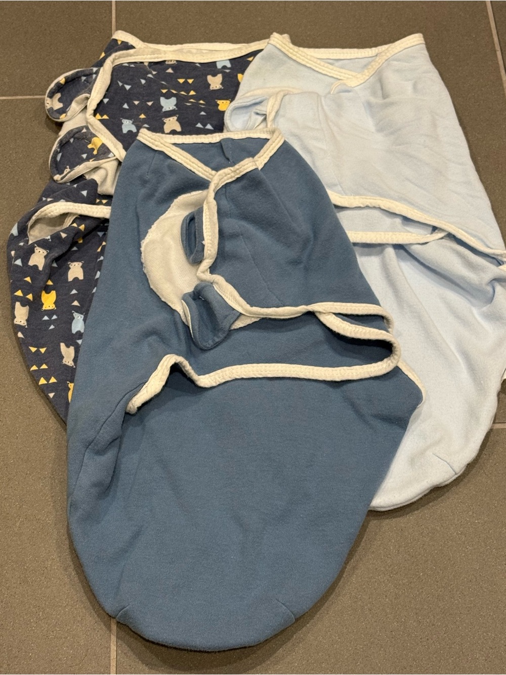 Baby Swaddle Sleep Sacks - Blue & Light Blue Set